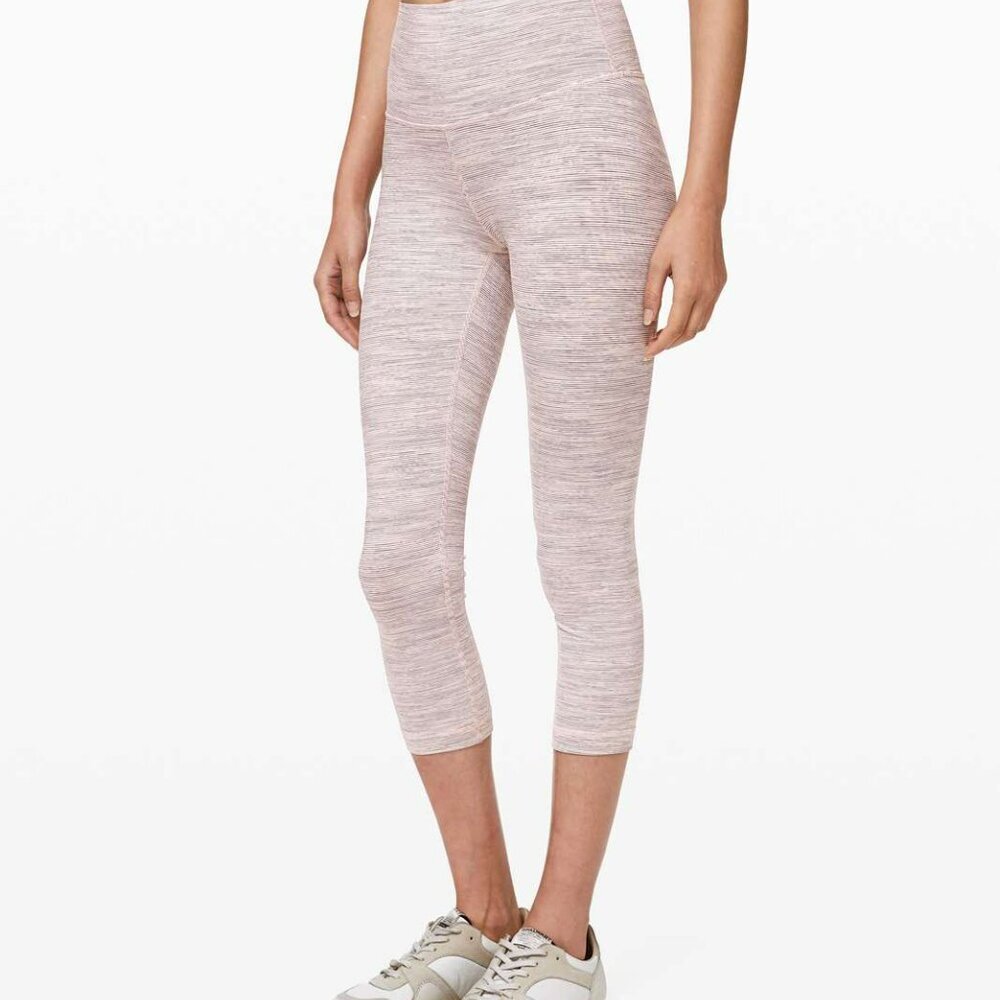 Lululemon Wunder Under Leggings Pink Hue Size 8 High Rise Stretch Yoga Pant  21"